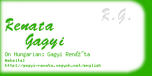 renata gagyi business card